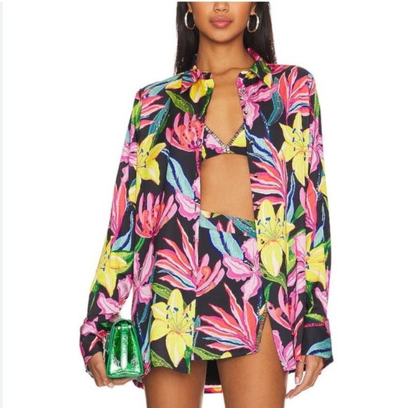 Rococo Sand Retrofete Chris Blouse Floral Georgette Top - Picture 13 of 15